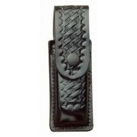 DeSantis Black - Basketweave - Single Magazine Pouch With Flap - Brass Snap U49BLJJZ2