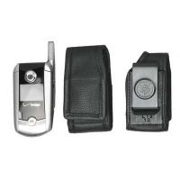DeSantis Black - E-Z Draw Leather Cellphone Holster L13KJ15Z4