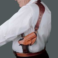 DeSantis Right Hand Tan C.E.O. Shoulder Holster 11ZTA88Z0 - SPRINGFIELD XD9, XD40, V-10, XD45 4in.