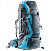 Deuter Futura Vario 55+10 SL Backpack-Granite/Turquoise/Silver