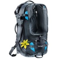Deuter Traveller 60 + 10 SL Backpack-Black/Turquoise