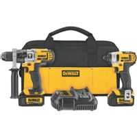 DeWALT 20-Volt Li-Ion Ah Hammer Drill and Impact Driver Combo Kit