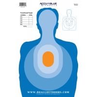 Do All Outdoors Accu Blue Layered Silhouette Paper Target 12X18
