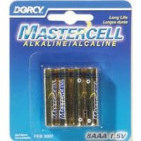 Dorcy AAA Mastercell Alkaline Batteries - 8 Per Card 41-1638
