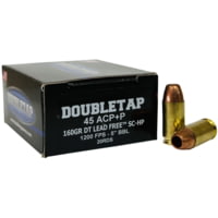 Doubletap Ammunition .45 ACP 160 grain Lead-Free Hollow Point Brass Cased Pistol Ammunition