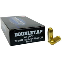 Doubletap .45 ACP 230 Grain Full Metal Jacket Round Nose Pistol Ammunition