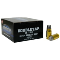 Doubletap Ammunition Hardcast Solid .357 SIG 180 Grain Hard Cast Flat Nose Pistol Ammunition