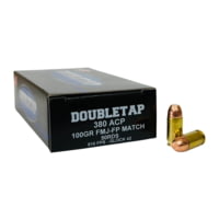 Doubletap Ammunition .380 ACP 100 Grain Full Metal Jacket Pistol Ammunition