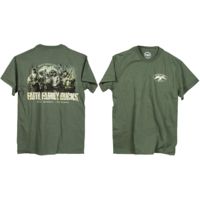 Duck Commander DCSHIRTMFFD Faith.Family.Ducks. T-Shirt Moss Green S Cotton DSFFD06