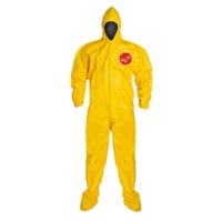 DuPont Tychem 2000 Coverall w/Hood, Socks, Bound Seams, 12 Pack
