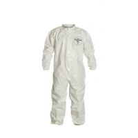 DuPont Tychem SL White Coveralls with Laydown Collar and Elastic Wrists w/ Ankles, Case of 6