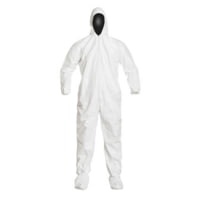 DuPont Tyvek IsoClean Hooded Coverall w/PVC Soles Boots, Cleaned/Sterile, 25 Pack