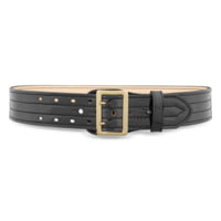 DutyMan 2-1/4inch Hi-gloss Leather Sam Brown 4 Row Stitch Duty Belt With Solid Brass Gold Buckle DTY-4031-44-9072