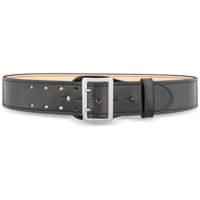 DutyMan 2-1/4inch High-gloss Leather Sam Browne 2-row Stitch Duty Belt With Nickel Buckle DTY-1031-44-9001