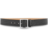 DutyMan 1-3/4inch Basketweave Leather Garrison Belt With Nickel Buckle DTY-1621-38-9031
