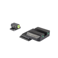 Ameriglo Trooper Tritium Handgun Sight Set for S&amp;W M&amp;P Excludes .22/.380/Shield/EZ/Pro Green Rear Green with LumiGreen Front 9339B169