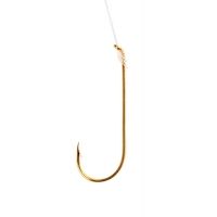 Eagle Claw Aberdeen Snelled Hook, Offset, Down Eye, 1x Long Shank