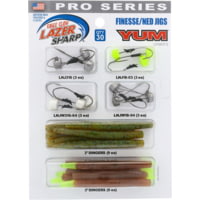 Eagle Claw Lazer Sharp Pro Series Finesse/ Ned Jig Kit, Hooks Weedless Hooks, 3in Dingers