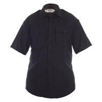 Elbeco Mens, Navy, Distinction Short Sleeve Plain Pocket Shirts, Without Creases