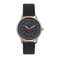 Elevon Gauge Leather-Band Watch - Mens