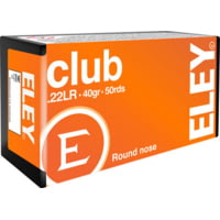 Eley Ammunition Eley Ammo Club .22lr 40gr. Round Nose