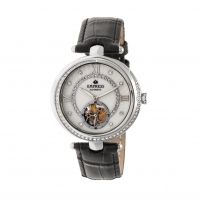 Empress Stella Semi-Skeleton Leather Band Watch