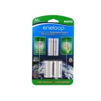Eneloop Sanyo Rechargeable AA Batteries with Spacers
