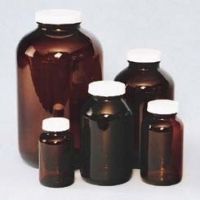 EP Scientific Wide Mouth Packers, Amber Glass, with Caps, EP Scientific Products 321-08A Level 3, Case of 12