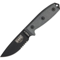 Esee Model 3 Fixed Blade Knife, Black Blade