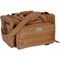 Evolution Outdoor Range Bag, Polyester, MOLLE Webbing, Hook and Loop Panel, Large Main Compartment with Multiple Exterior Zipper Compartments, Coyote
