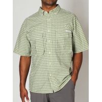 ExOfficio Air Strip Micro Plaid Short Sleeve Shirt - Mens