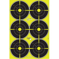 EZ-Aim Non-Adhesive Paper Splash Shooting Targets, 6 Spot Bullseyes