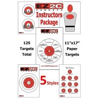 EZ2C Targets 125 5 Instructors Style Targets, Red and Black Ink, 11x17in