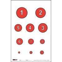 EZ2C Targets Style 20 Targets, Red and Black Ink, 11x17in