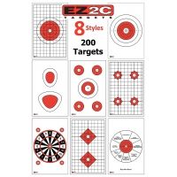 EZ2C Targets 200 8 Style Targets, Red and Black Ink, 11x17in