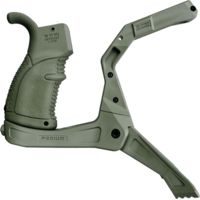 FAB Defense AR-15 Quick Deployment Bipod with an Integrated AGR-43 Pistol Grip