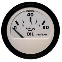 Faria Beede Instruments Euro White 2" Oil Pressure Gauge