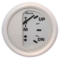 Faria Beede Instruments Dress White 2" Trim Gauge J/E/Suzuki Outboard