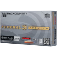 Federal 7mm Backcountry 168 Grain Barnes LRX Copper Peak Alloy Rifle Ammunition