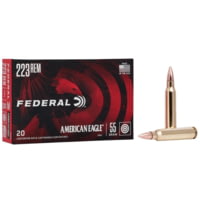 Federal Premium FMJ BOAT-TAIL .223 55 Grain Full Metal Jacket Boat Tail Brass Rifle Ammunition