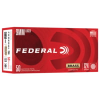 Federal Champion Training 9mm Luger 124 Grain FMJ Brass Pistol Ammunition