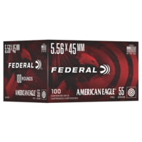 Federal American Eagle 5.56x45mm NATO 55 Grain Full Metal Jacket Boat Tail Brass Cased Rifle Ammunition