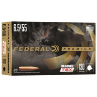 Federal 6.5x55 Swedish 130 Grain Hollow Point Rifle Ammunition