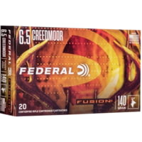 Federal 6.5 Creedmoor 140 Grain Soft Point Tipped Brass Rifle Ammunition