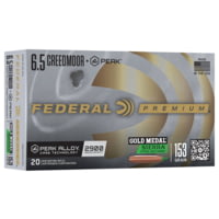 Federal Gold Medal Sierra Tipped MatchKing 6.5 Creedmoor 153 grain Federal Premium Gold Peak Alloy Cased Rifle Ammunition