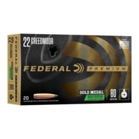 Federal Gold Medal .22 ARC 88 Grain Tipped Matchking Brass Cased Rifle Ammunition