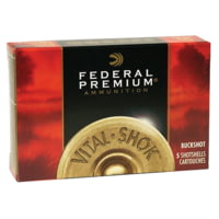 Federal P1564B Premium Vital-Shok 12 Gauge 2.75" 34 Pellets 4 Buck Shot 5 Bx/ 50