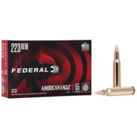 Federal Premium .223 REM 55GR FMJ BOAT-TAIL AMMO