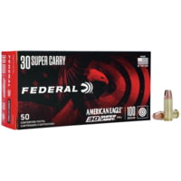 Federal Premium .30 Super Carry 100 Grain Full Metal Jacket Brass Cased Centerfire Pistol Ammunition