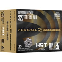 Federal Premium 327 Mag HST Jacketed Hollow Point Brass Cased Pistol Ammunition